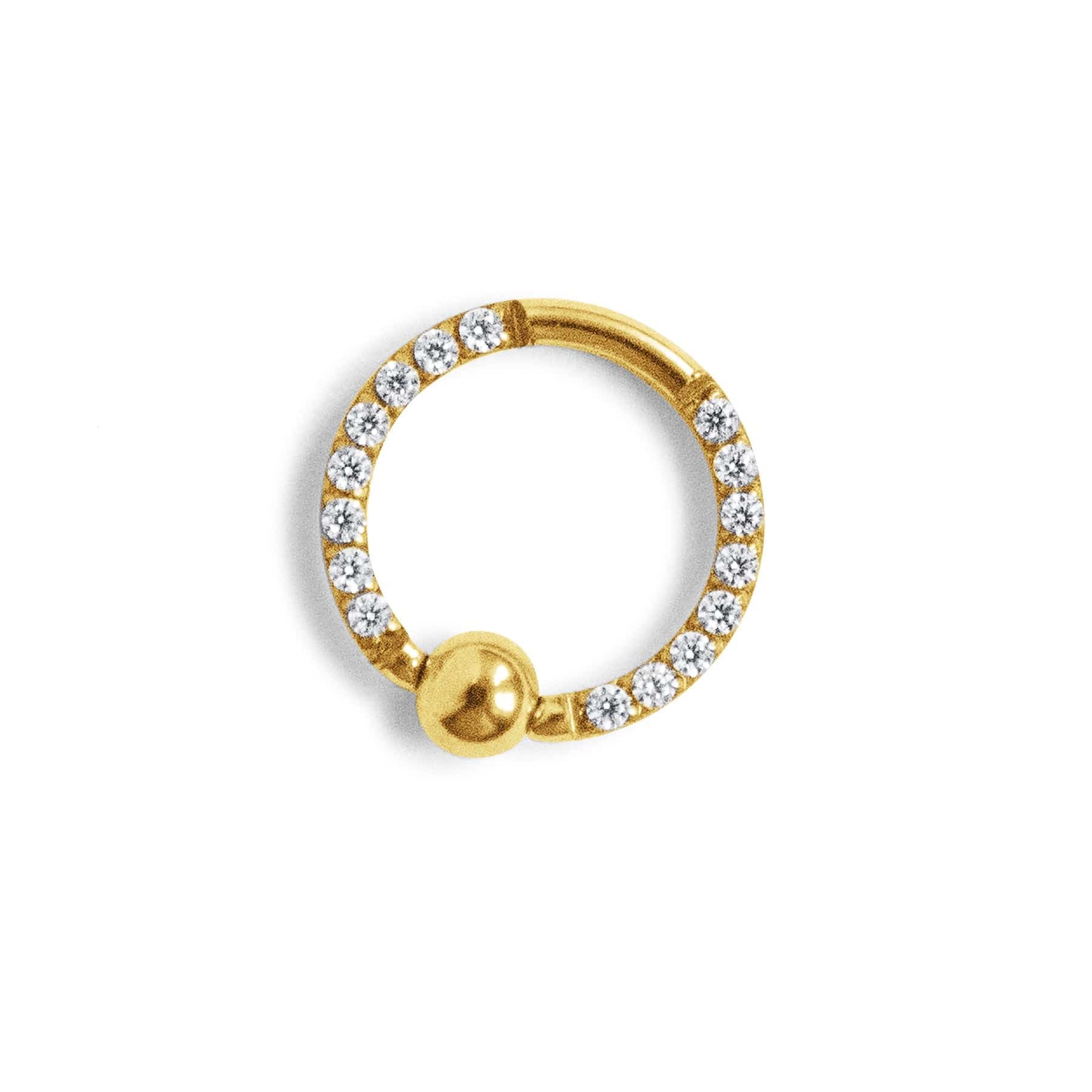 Twilight London Captive Bead Hoop Gold Geo Captive Hoop