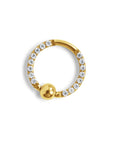 Twilight London Captive Bead Hoop Gold Geo Captive Hoop