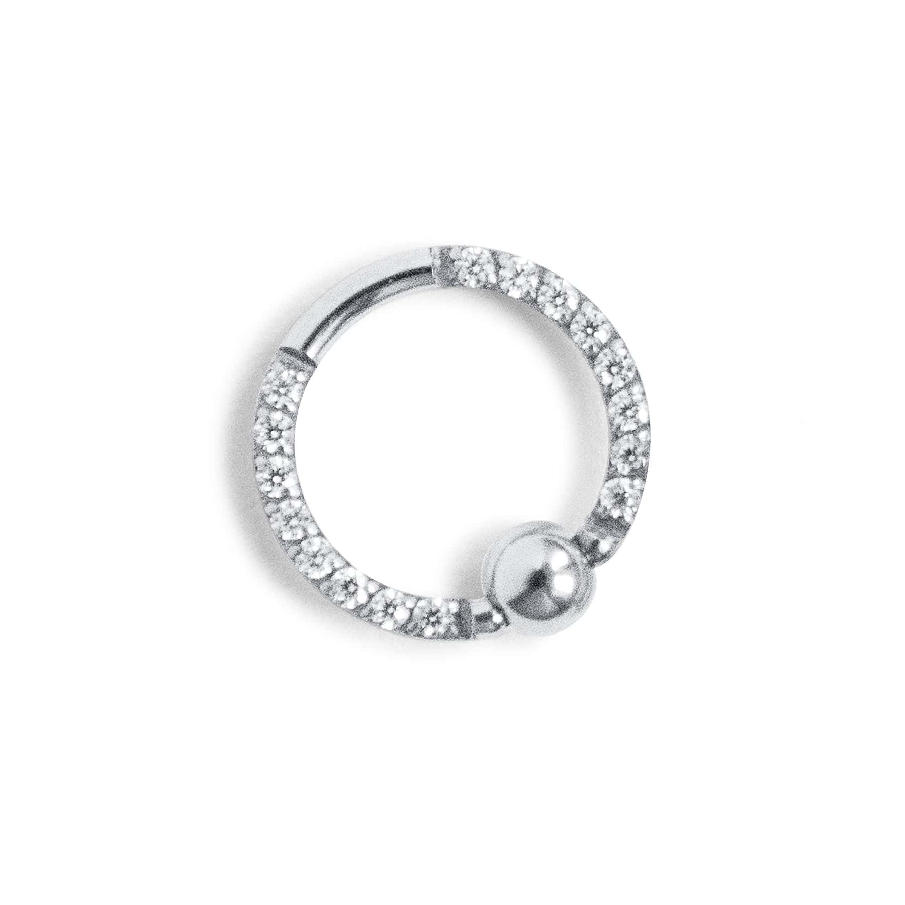 Twilight London Captive Bead Hoop Silver Geo Captive Hoop