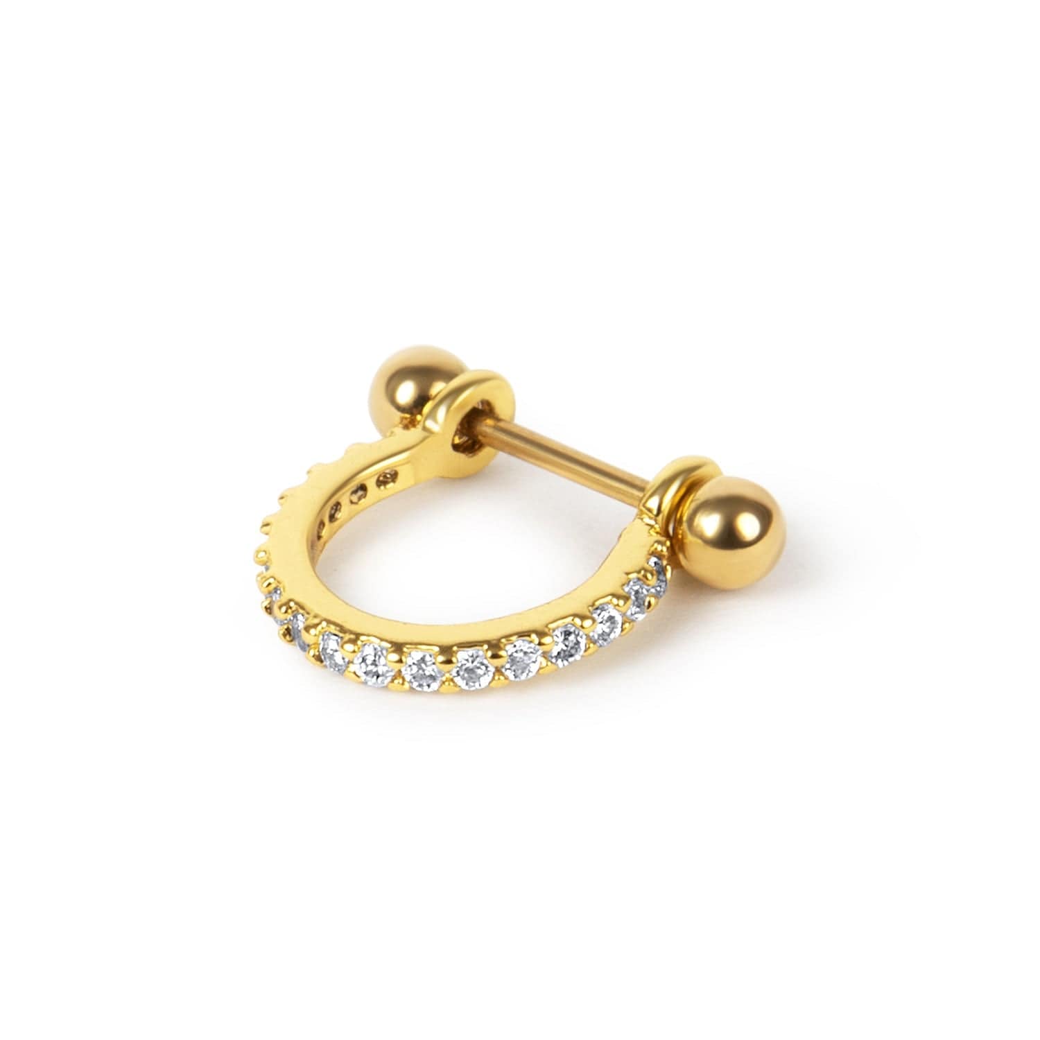 Solid gold helix on sale hoop