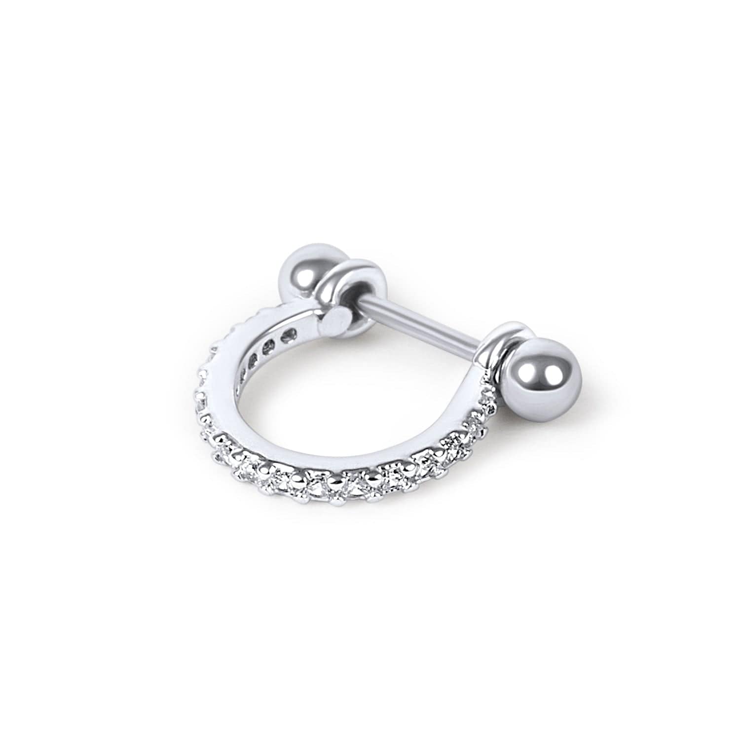 Twilight London Helix Hoop Silver Geo Razor Helix Hoop