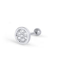 Twilight London Barbell Earring Silver Halo Circular Piercing