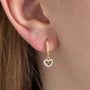 Twilight London Huggie Hoop Gold Heart Huggie Hoop Earrings