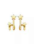 Twilight London Stud Earrings Gold Illusion Star Earrings