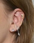 Twilight London Huggie Hoop Lightening Bolt Hoop Earrings