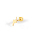 Twilight London Barbell Stud Gold Lightening Bolt Piercing