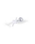 Twilight London Barbell Stud Silver Lightening Bolt Piercing