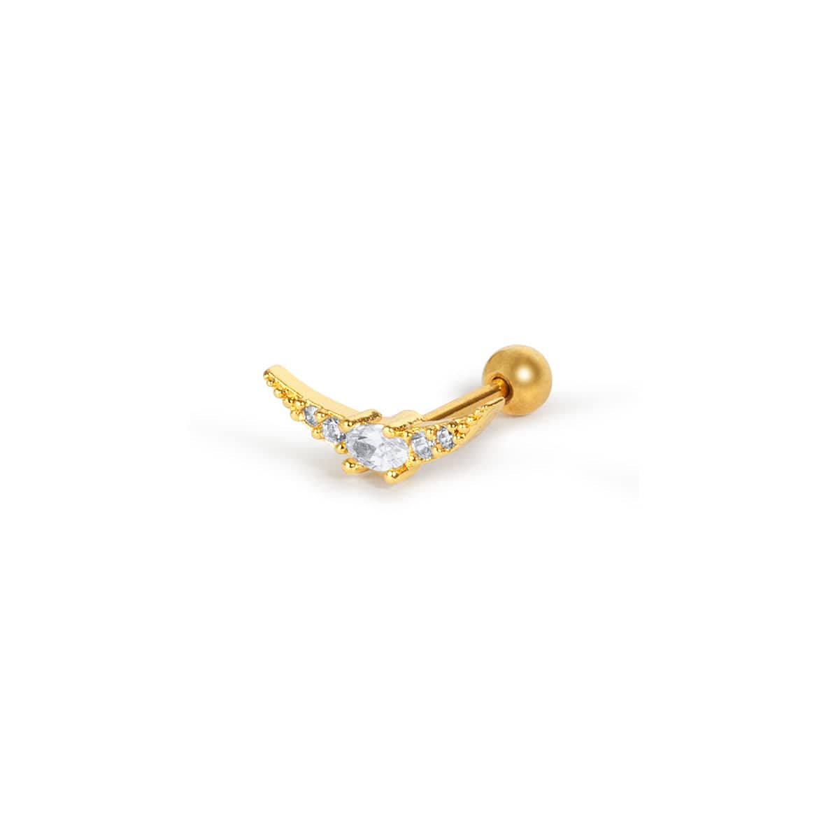 Twilight London Barbell Earring Gold Lunar Moon Piercing