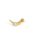 Twilight London Barbell Earring Gold Lunar Moon Piercing