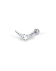 Twilight London Barbell Earring Silver Lunar Moon Piercing