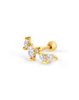 Twilight London Helix Piercing Gold Mini Floral Piercing