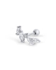 Twilight London Helix Piercing Silver Mini Floral Piercing