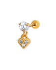 Twilight London Drop Earring Gold Mini Heart Drop Earring