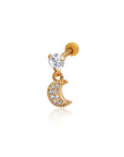 Twilight London Drop Earring Gold Moon Drop Earring