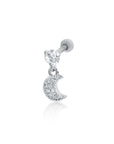 Twilight London Drop Earring Silver Moon Drop Earring