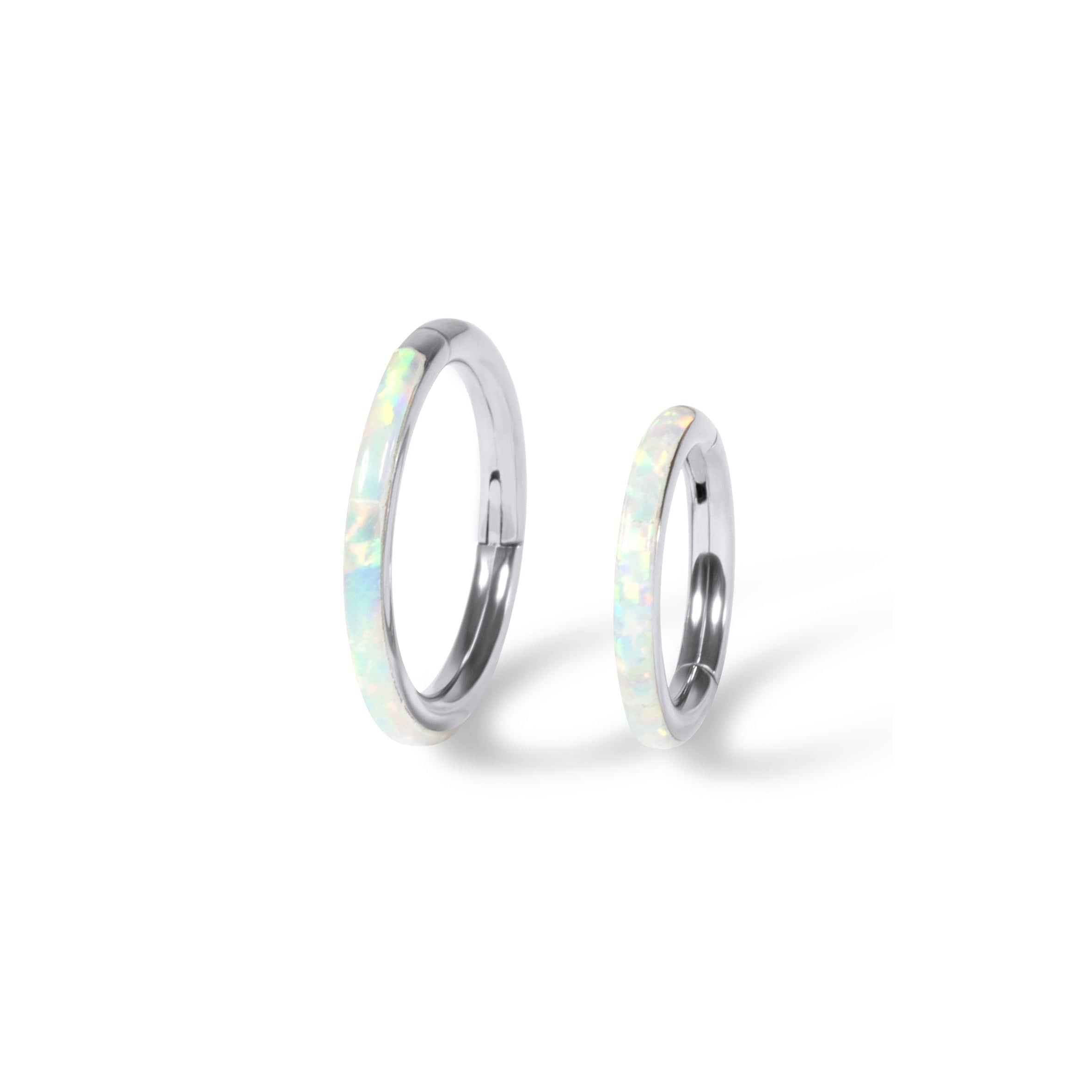 Twilight London Cartilage Hoop Silver 6mm Orion Opal Clicker Hoop