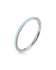 Twilight London Cartilage Hoop Silver 8mm Orion Opal Clicker Hoop