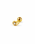 Twilight London Barbell Stud Gold Paisley Piercing