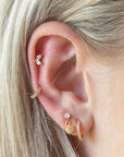 Twilight London Drop Earring Pave Circle Drop Earring