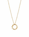 Twilight London Necklace Gold Razor Dot Hoop Necklace