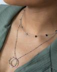 Twilight London Necklace Razor Dot Hoop Necklace