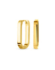 Twilight London Hoop Earrings Gold Rectangular Hoop Earrings