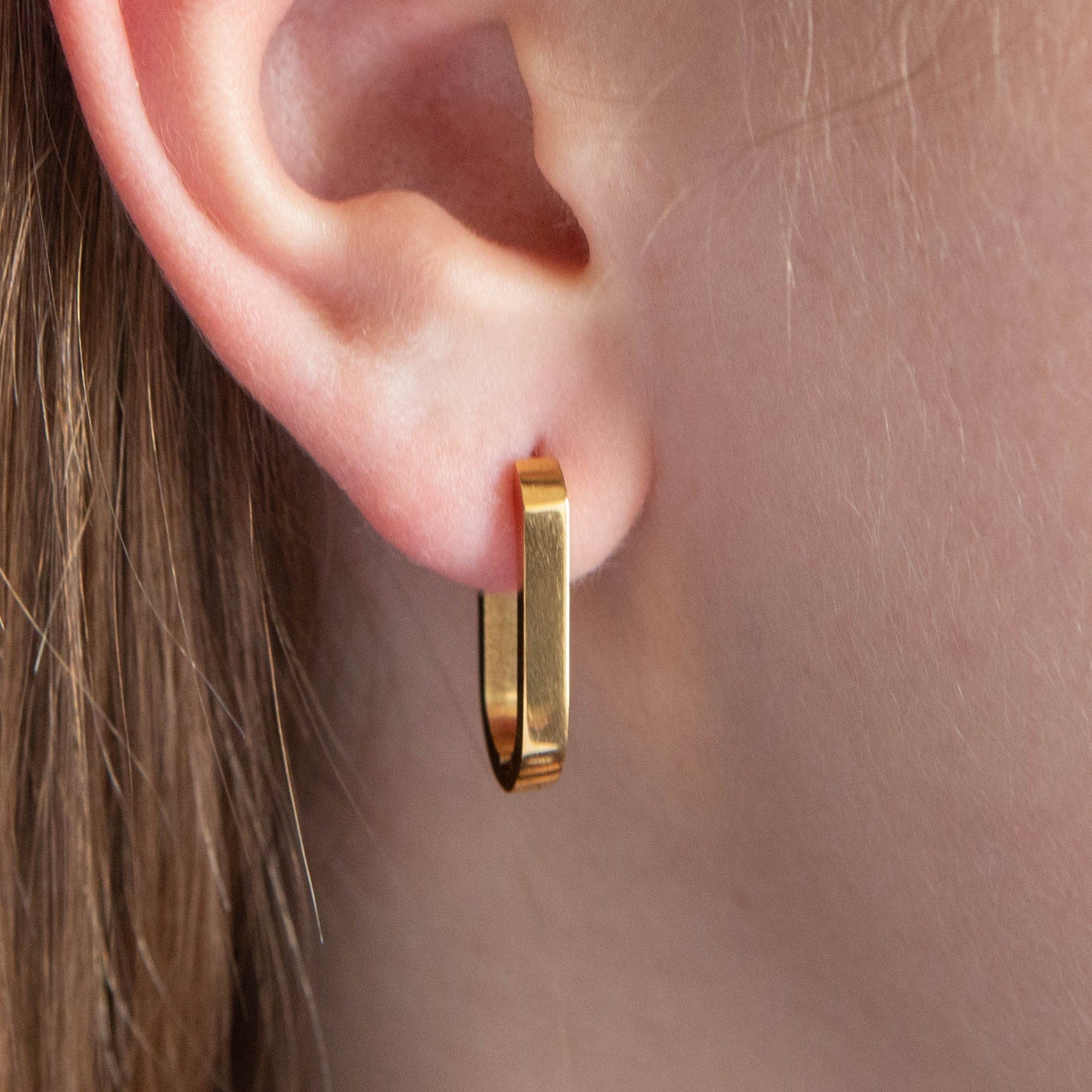 Twilight London Hoop Earrings Rectangular Hoop Earrings