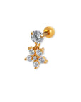 Twilight London Drop Earring Gold Rose Drop Earring