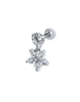 Twilight London Drop Earring Silver Rose Drop Earring