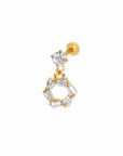 Twilight London Drop Earring Gold Snowflake Drop Earring