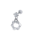 Twilight London Drop Earring Silver Snowflake Drop Earring