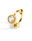 Twilight London Mini Hoop Gold Solitaire Mini Hoop