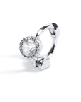 Twilight London Mini Hoop Silver Solitaire Mini Hoop