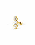 Twilight London Barbell Stud Gold Solstice Bar Stud Earring