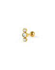 Twilight London Barbell Earring Gold Solstice Trio Piercing
