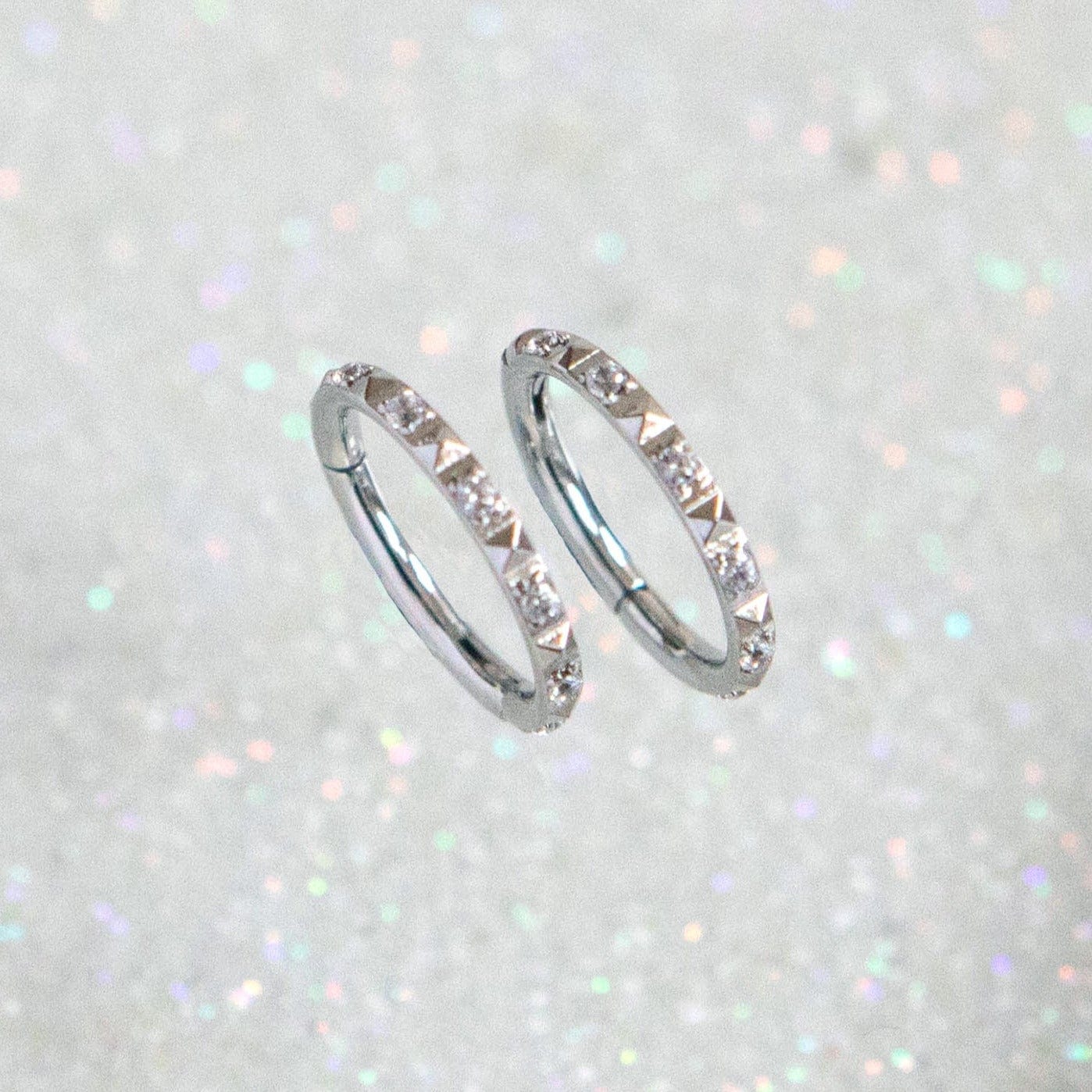 Twilight London Cartilage Hoop 8mm Spike Eternity Clicker Hoop
