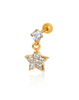 Twilight London Drop Earring Gold Star Drop Earring
