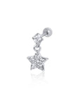 Twilight London Drop Earring Silver Star Drop Earring