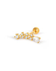 Twilight London Barbell Stud Gold Star Gazing Piercing