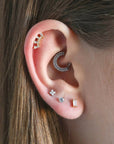 Twilight London Barbell Stud Sunrise Curve Piercing