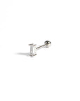 Twilight London Barbell Stud Silver Tiny Baguette Piercing
