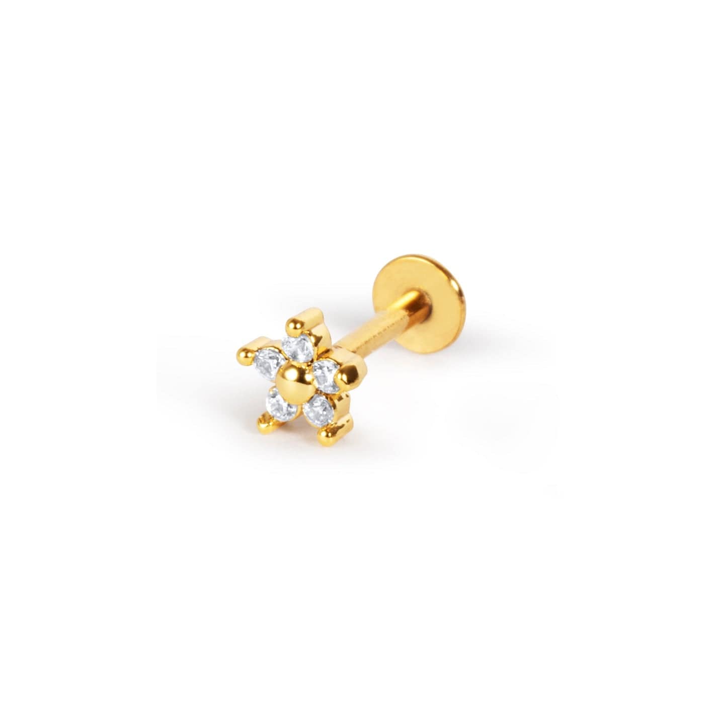 Twilight London Tragus Earring Gold Tiny Flower Tragus Piercing