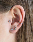 Twilight London Stud Titanium Halo Dot Labret Piercing