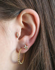 Twilight London Stud Titanium Lightening Bolt Labret Piercing