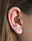 Twilight London Stud Titanium Push Fit Solitaire Labret Piercing