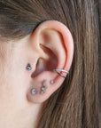 Twilight London Stud Titanium Trio Dot Labret Piercing