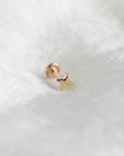 14K Solid Gold Tiny Omega Star Piercing