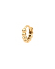 Twilight London Hoop Yellow Gold 14K Solid Gold Beaded 6mm Huggie Hoop Earring