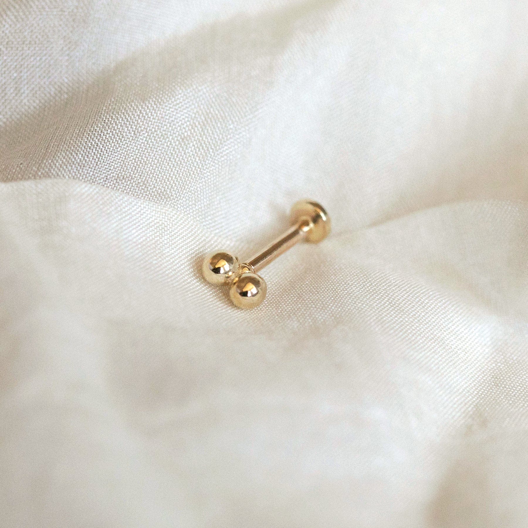 Solid gold tragus on sale stud