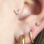 Twilight London Labret Piercing Gold 14K Solid Gold Butterfly Labret Piercing